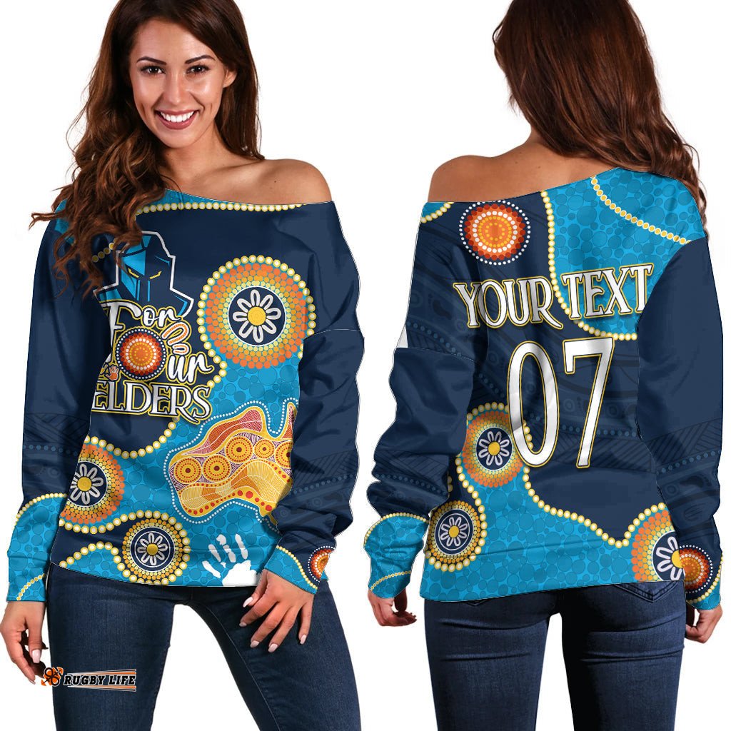 Personalised NAIDOC Week NRL Titans For Our Elders Off Shoulder Sweater