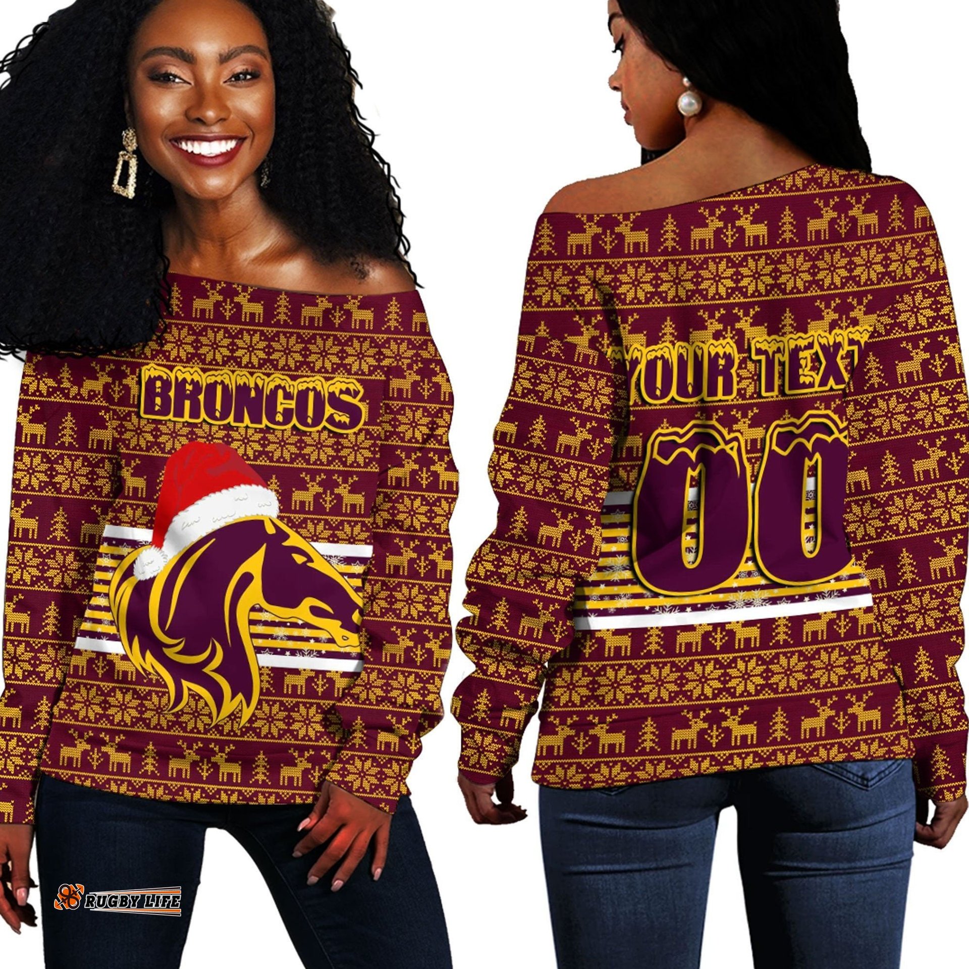 Custom Vibe Hoodie Clothing Brisbane Broncos Aboriginal Tattoo Off Shoulder Sweaters