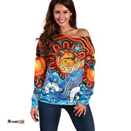 Aboriginal And Torres Strait Islands Off Shoulder Sweater We Are One