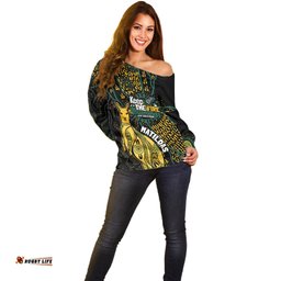 Australia Matildas Indigenous Off Shoulder Sweater NAIDOC 2024 Keep The Fire Burning