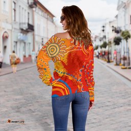 Suns Off Shoulder Sweater Sun Indigenous Gold Coast