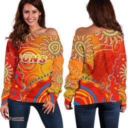 Suns Off Shoulder Sweater Sun Indigenous Gold Coast