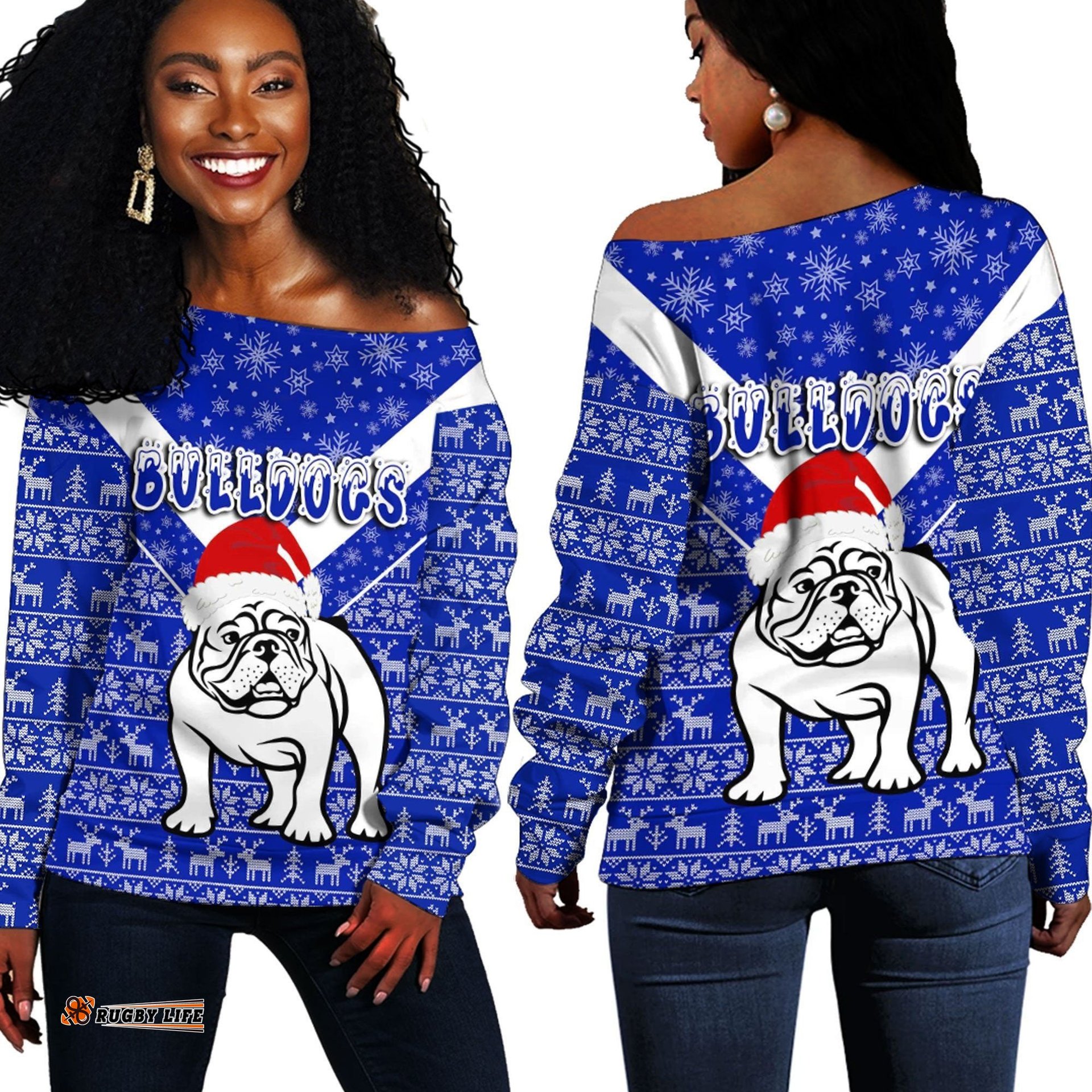 Vibe Hoodie Clothing Canterbury Bankstown Bulldogs Christmas Off Shoulder Sweaters