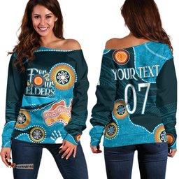 Personalised NAIDOC Week NRL Sharks For Our Elders Off Shoulder Sweater