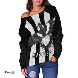Magpies Indigenous Off Shoulder Sweater Heroic