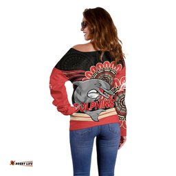 NRL Redcliffe Dolphins Off Shoulder Sweater