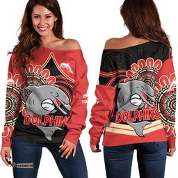 NRL Redcliffe Dolphins Off Shoulder Sweater