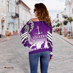 Dockers Off Shoulder Sweater Indigenous Fremantle Freo