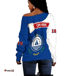 Custom Text Vibe Hoodie Africa Women's Off Shoulder Sweater Cape Verde AF01