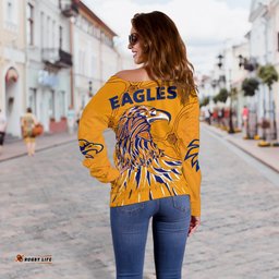 West Coast Off Shoulder Sweater Eagles Indigenous