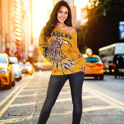 West Coast Off Shoulder Sweater Eagles Indigenous