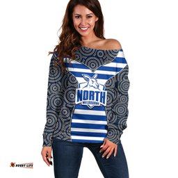 AFL North Off Shoulder Sweater Mix Dot Aboriginal