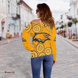 West Coast Eagles Women's Off Shoulder Sweater Special Aboriginal Style