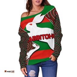 Rabbitohs Women's Off Shoulder Sweater