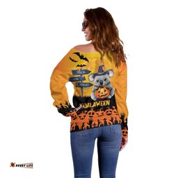 Happy Koalaween Off Shoulder Sweater Koala Ghost Trick or Treat