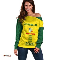 Australia Cricket Off Shoulder Sweater History Champions World Cup Unique