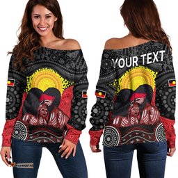 Custom Personalised Australia Indigenous Aboriginal Family Women Off Shoulder Sweater