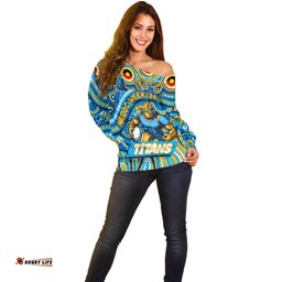 Custom Australia NAIDOC Week 2024 Off Shoulder Sweater Titans Mascot Keep The Fire Burning