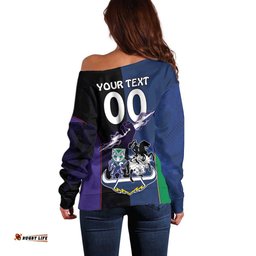 Custom Dragons Cowboys Combine Storm Warriors Off Shoulder Sweater Sport Style Version 01
