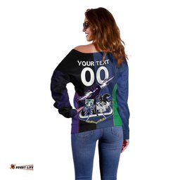 Custom Dragons Cowboys Combine Storm Warriors Off Shoulder Sweater Sport Style Version 01