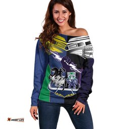 Custom Dragons Cowboys Combine Storm Warriors Off Shoulder Sweater Sport Style Version 01