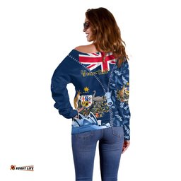 Personalised Happy Australia Day 26 January Off Shoulder Sweater