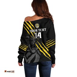 Personalised Richmond Football Off Shoulder Sweater Go Tigers Sporty Style