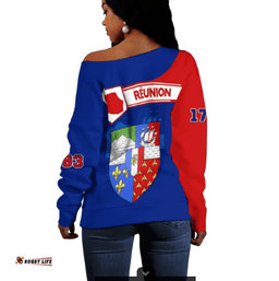 Custom Text Vibe Hoodie Africa Women's Off Shoulder Sweater Reunion AF01