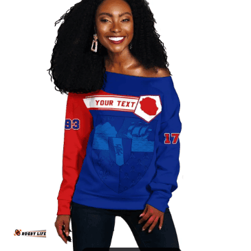 Custom Text Vibe Hoodie Africa Women's Off Shoulder Sweater Reunion AF01