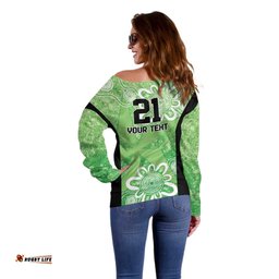 Australian Stars Cricket Custom Off Shoulder Sweater Minimalism Aboriginal