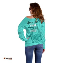 Personalised Matildas Australia Day Off Shoulder Sweater Proud To Be Tillies Turquoise Version
