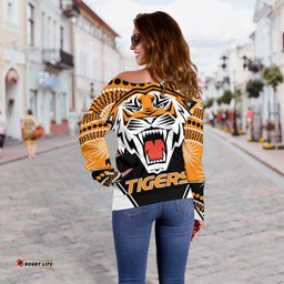 Tigers Women's Off Shoulder Sweater Wests Indigenous Newest
