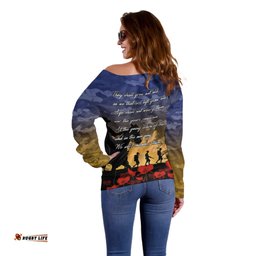 ANZAC DAY Off Shoulder Sweater Camo Style Dawn Service 02