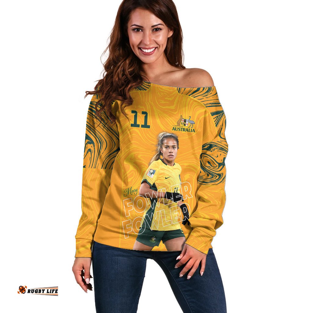 Mary Fowler Australian Matildas Off Shoulder Sweater
