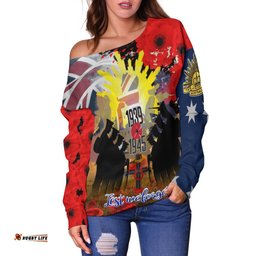 Off Shoulder Sweater Anzac Day World War II Commemoration 1939 1945