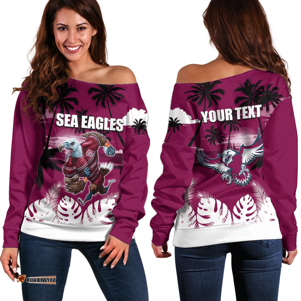 NRL Sea Eagles Off Shoulder Sweater Summer Vibe Style