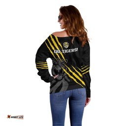 Richmond Football Off Shoulder Sweater Go Tigers Sporty Style