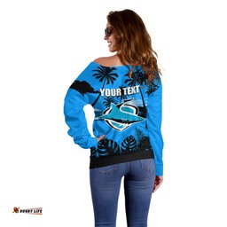 NRL Sharks Off Shoulder Sweater Summer Vibe Style