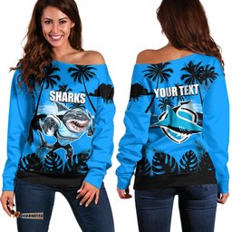 NRL Sharks Off Shoulder Sweater Summer Vibe Style