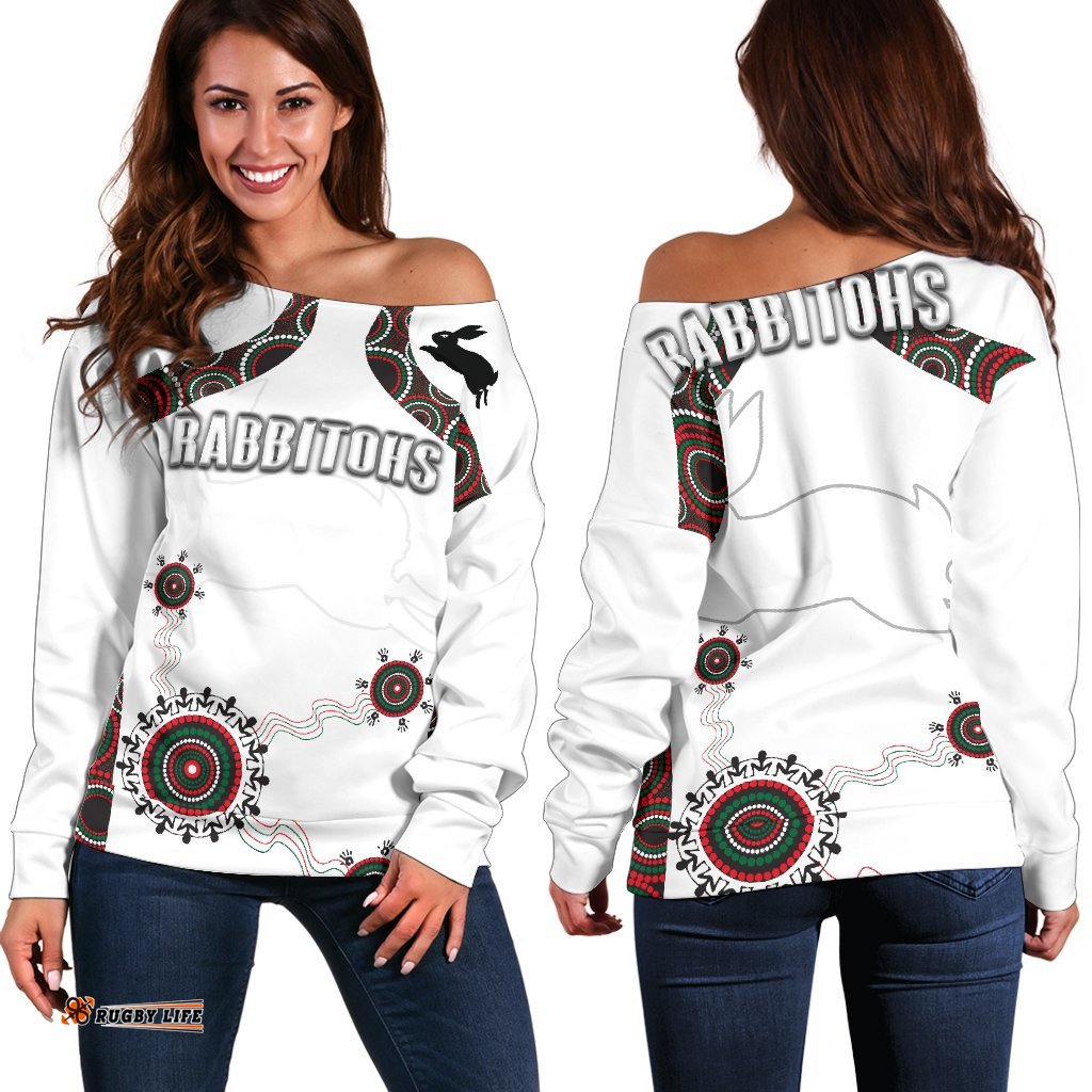 South Sydney Off Shoulder Sweater Indigenous Rabbitohs