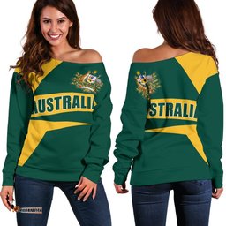 Women's Off Shoulder Sweater Australian's Pride Ver02