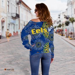 Parramatta Eels Women's Off Shoulder Sweater Indigenous 04