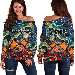 Indigenous Women Off Shoulder Sweater All Stars Pride Version