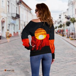 Vibe Hoodie Australia Aboriginal Flag Off Shoulder Sweater K5 Limited Edition