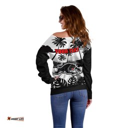 NRL Panthers Off Shoulder Sweater Summer Vibe Style