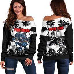 NRL Panthers Off Shoulder Sweater Summer Vibe Style