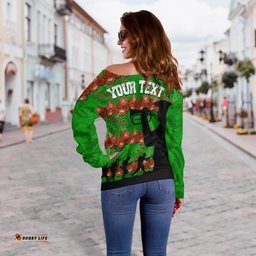 Rabbitohs Rugby Off Shoulder Sweater Anzac Day Camo Style