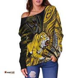 Custom Personalised Richmond Football Off Shoulder Sweater Aboriginal Go The Tigers Premiers
