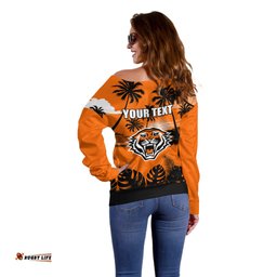 NRL Tigers Off Shoulder Sweater Summer Vibe Style