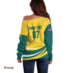 Australia 2024 Olympics Custom Off Shoulder Sweater Rise of the Roos
